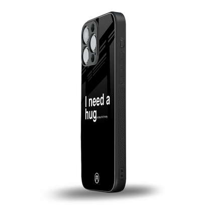 hug me black back phone cover | glass case for iphone 13 pro max