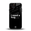 hug me black back phone cover | glass case for iphone 13
