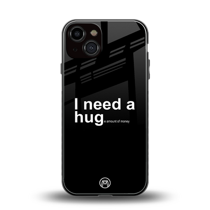 hug me black back phone cover | glass case for iphone 13