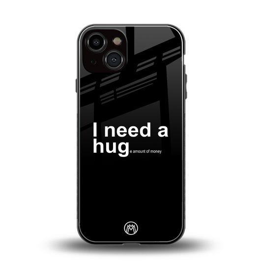 hug me black back phone cover | glass case for iphone 13