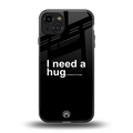 hug me black back phone cover | glass case for iphone 15
