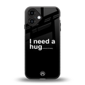 hug me black back phone cover | glass case for iphone 16