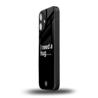 hug me black back phone cover | glass case for iphone 16