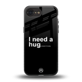 hug me black back phone cover | glass case for iphone 16e