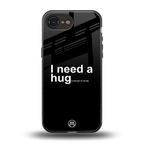 hug me black back phone cover | glass case for iphone 16e