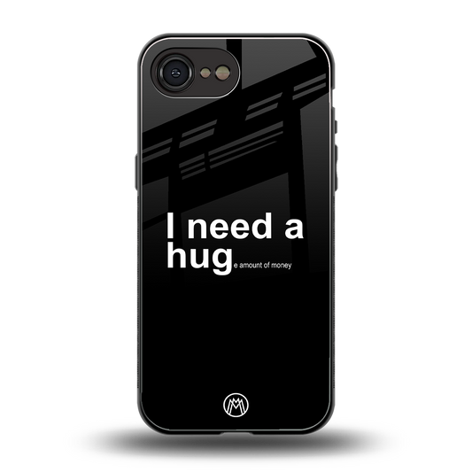 hug me black back phone cover | glass case for iphone 16e