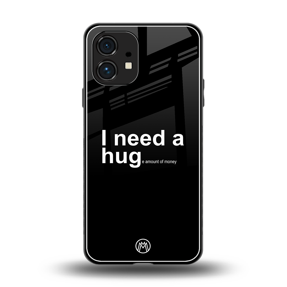 hug me black back phone cover | glass case for nothing phone 1