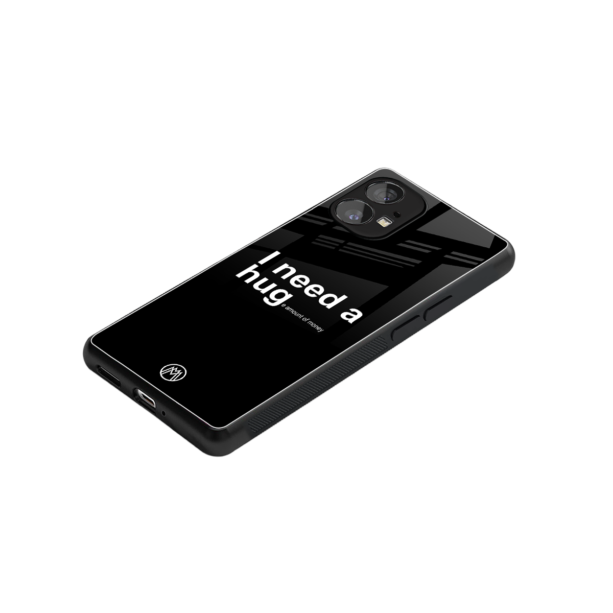 hug me black back phone cover | glass case for nothing phone 1