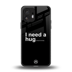 hug me black back phone cover | glass case for nothing phone 2