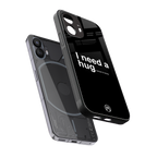hug me black back phone cover | glass case for nothing phone 2