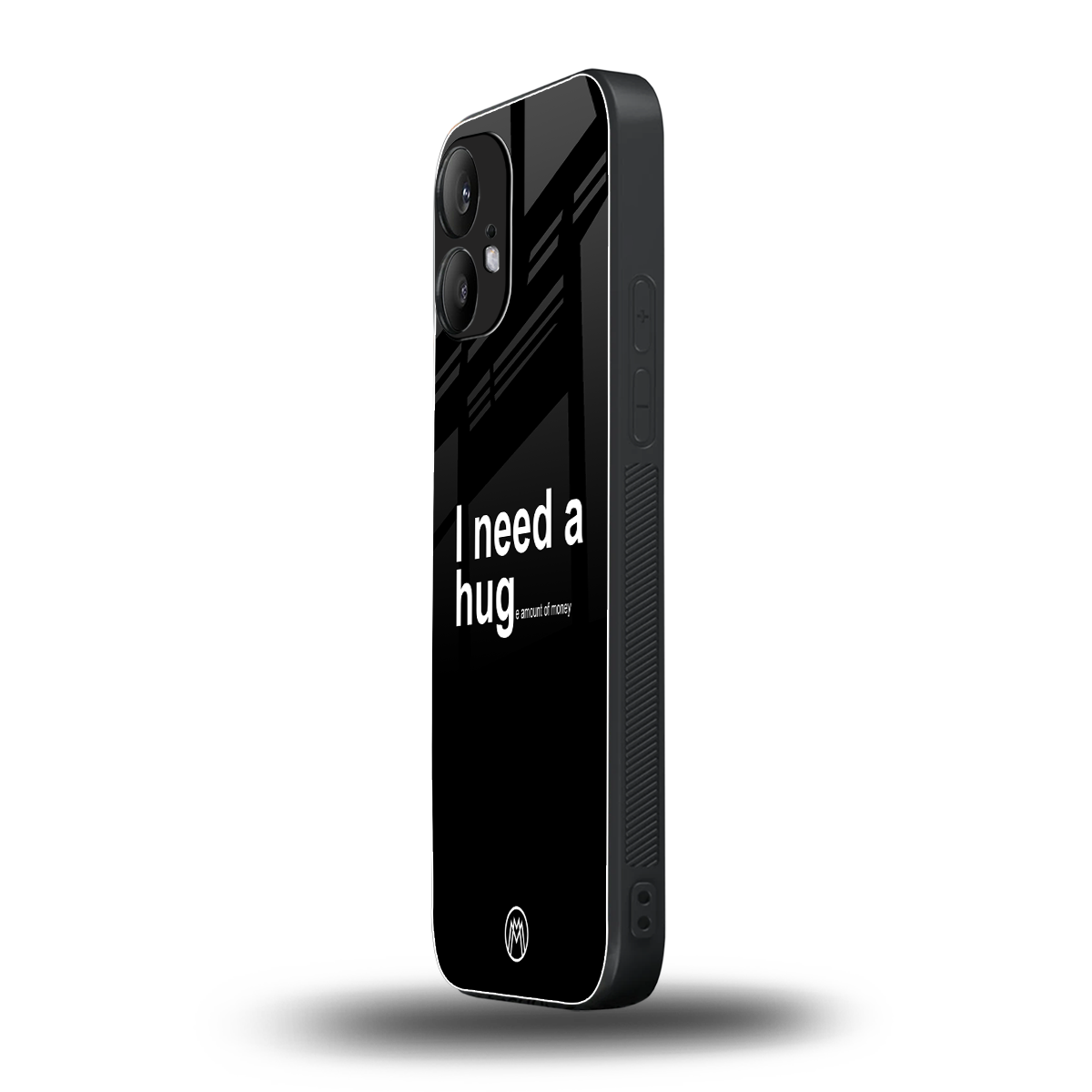 hug me black back phone cover | glass case for nothing phone 2