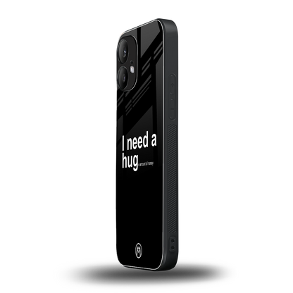 hug me black back phone cover | glass case for nothing phone 2