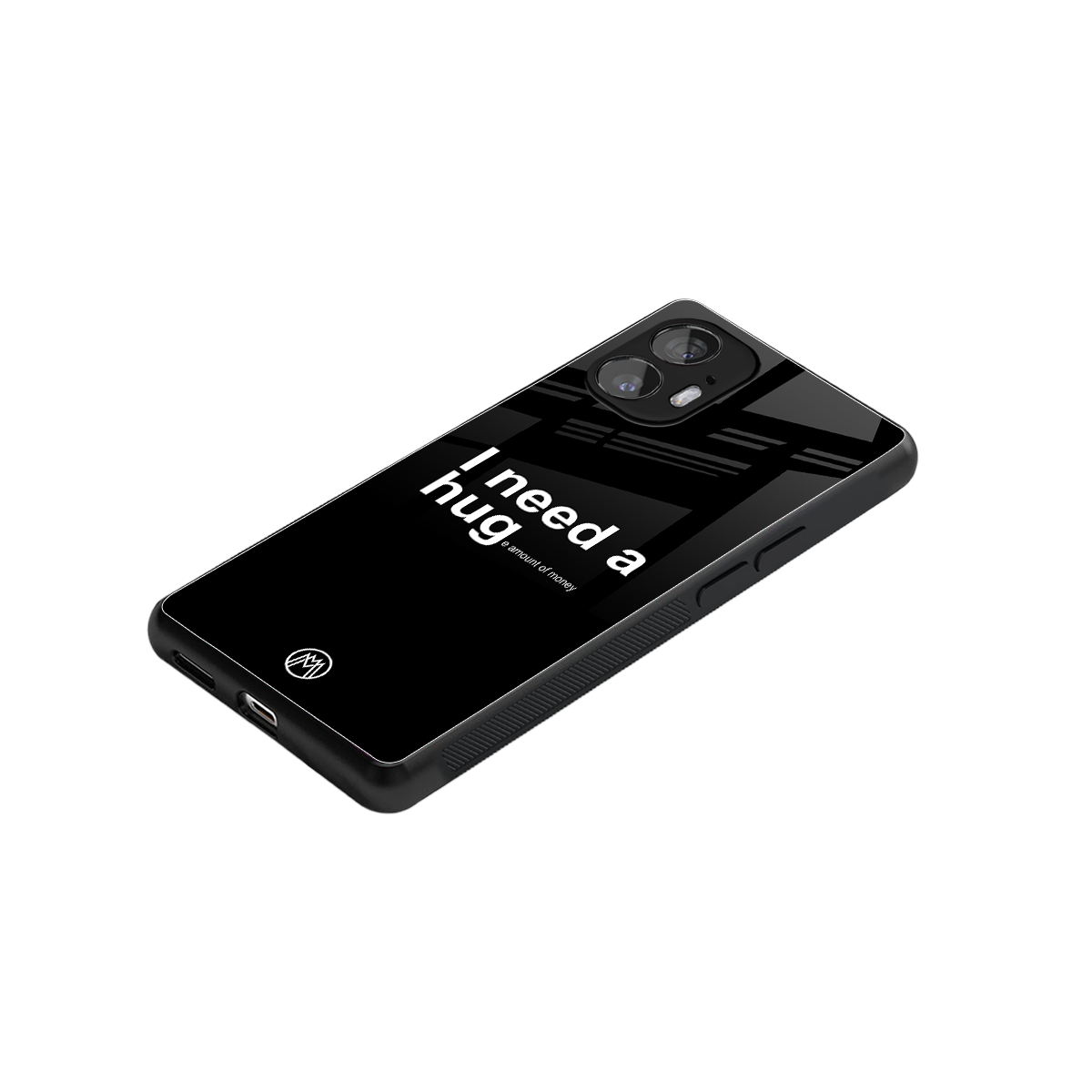 hug me black back phone cover | glass case for nothing phone 2