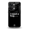 hug me black back phone cover | glass case for oneplus nord 3
