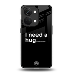 hug me black back phone cover | glass case for oneplus nord 3