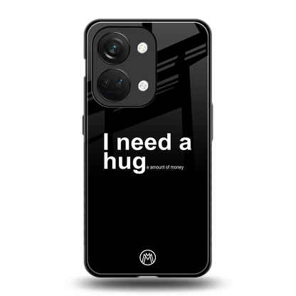 hug me black back phone cover | glass case for oneplus nord 3