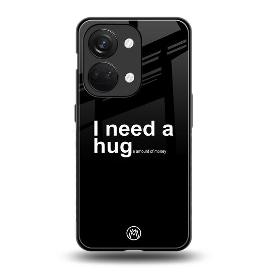 hug me black back phone cover | glass case for oneplus nord 3
