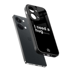 hug me black back phone cover | glass case for oneplus nord 3