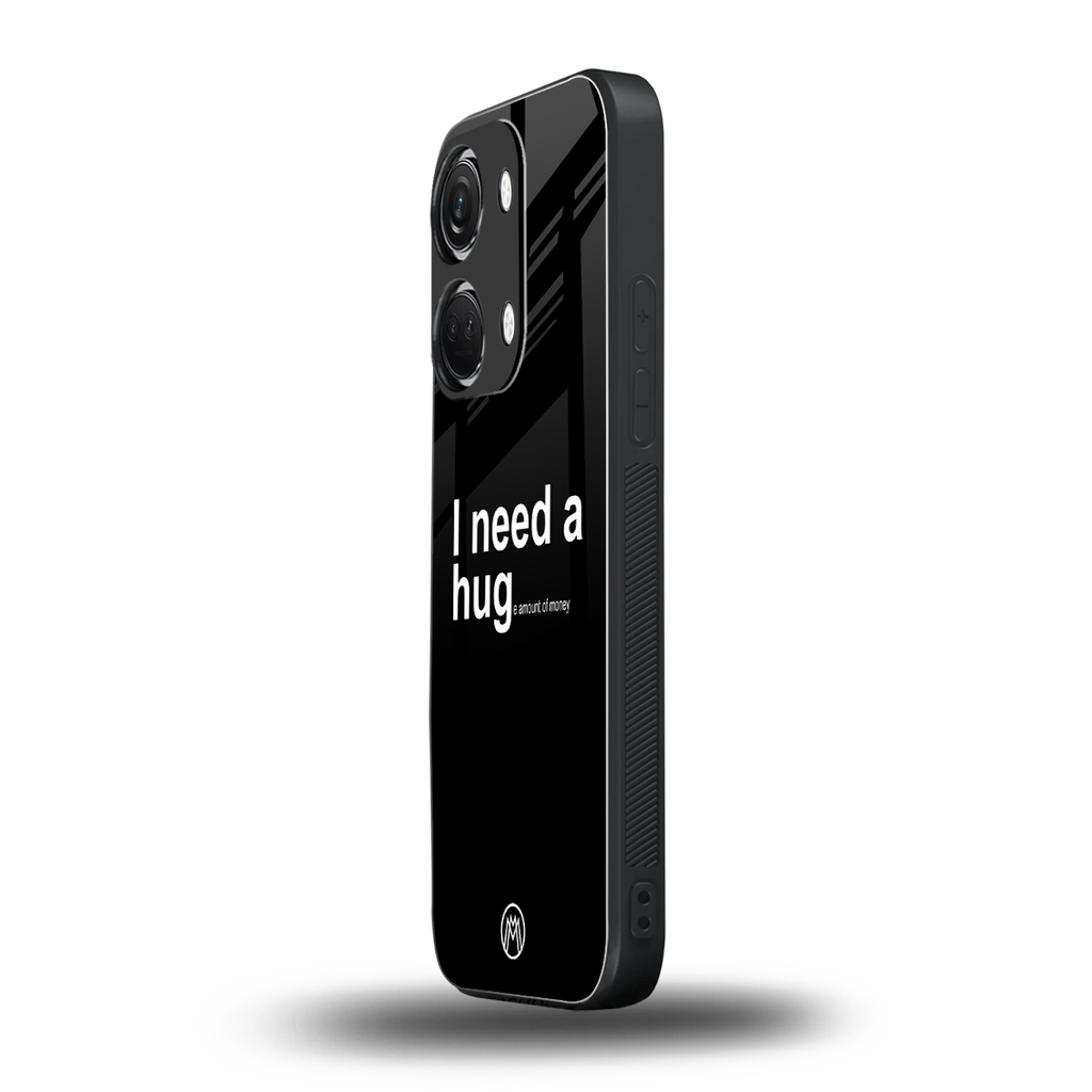 hug me black back phone cover | glass case for oneplus nord 3