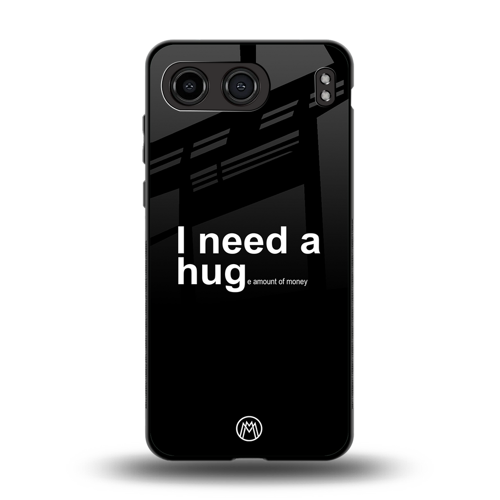hug me black back phone cover | glass case for oneplus nord 4
