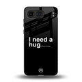 hug me black back phone cover | glass case for oneplus nord 4