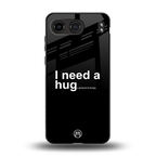 hug me black back phone cover | glass case for oneplus nord 4