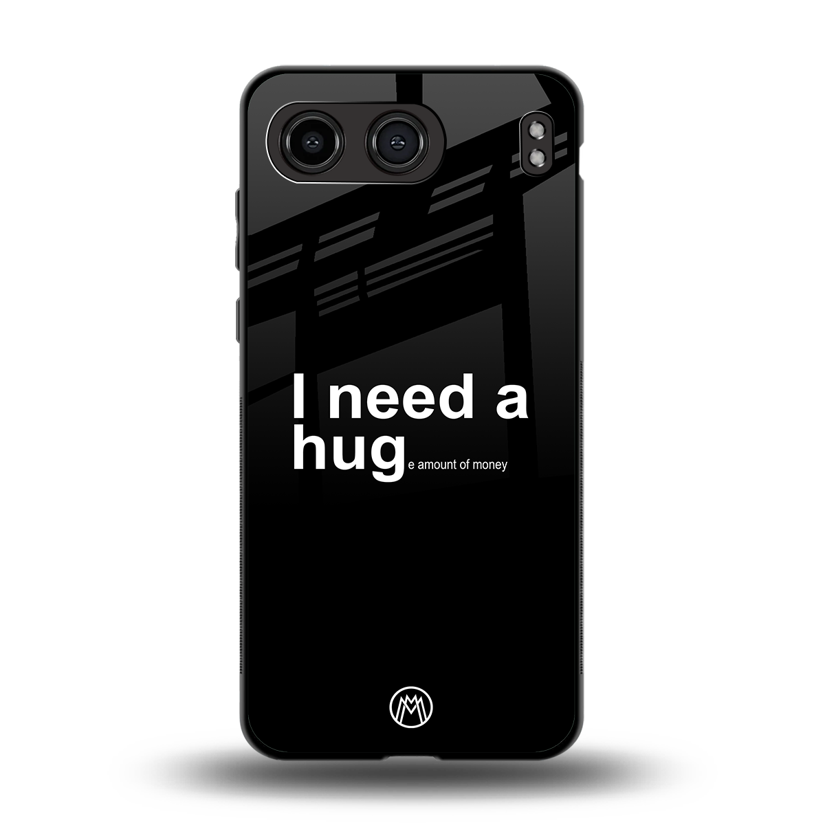 hug me black back phone cover | glass case for oneplus nord 4
