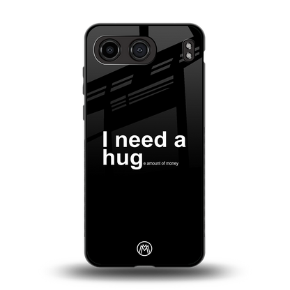 hug me black back phone cover | glass case for oneplus nord 4