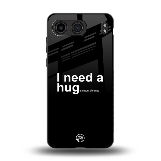 hug me black back phone cover | glass case for oneplus nord 4