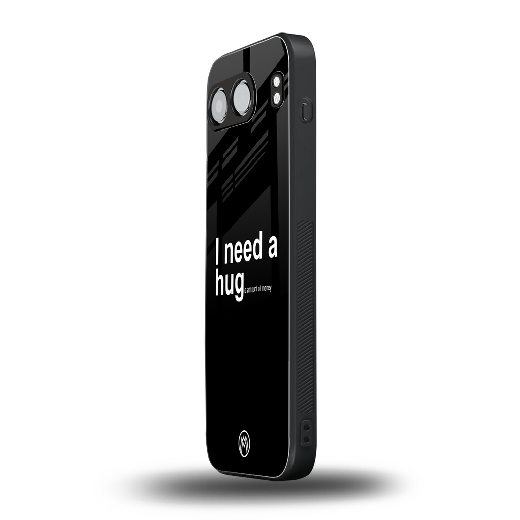 hug me black back phone cover | glass case for oneplus nord 4
