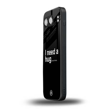 hug me black back phone cover | glass case for oneplus nord 4