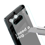 hug me black back phone cover | glass case for oneplus nord 4