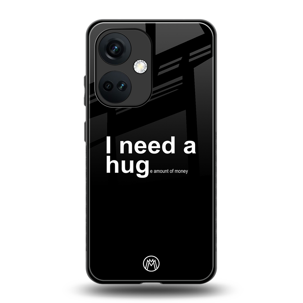 hug me black back phone cover | glass case for oneplus nord ce 3