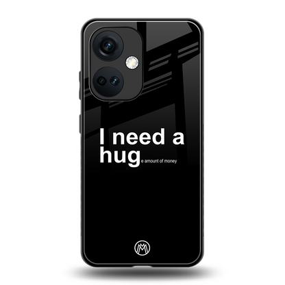 hug me black back phone cover | glass case for oneplus nord ce 3