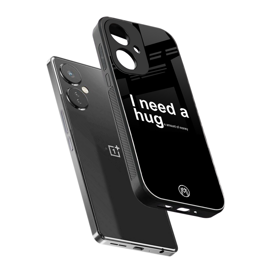 hug me black back phone cover | glass case for oneplus nord ce 3