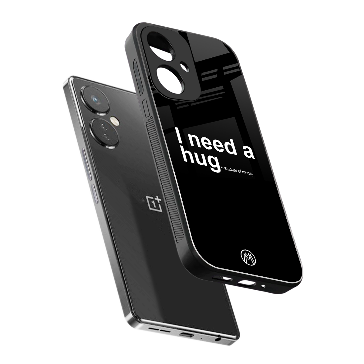 hug me black back phone cover | glass case for oneplus nord ce 3