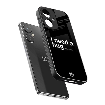 hug me black back phone cover | glass case for oneplus nord ce 3