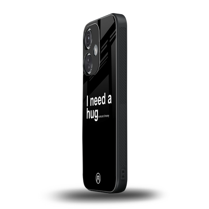 hug me black back phone cover | glass case for oneplus nord ce 3