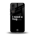 hug me black back phone cover | glass case for oneplus nord ce 4 lite
