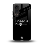 hug me black back phone cover | glass case for oneplus nord ce 4 lite