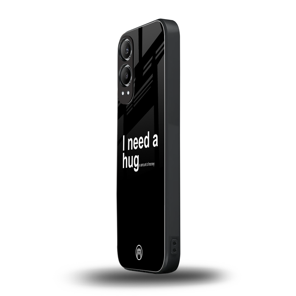 hug me black back phone cover | glass case for oneplus nord ce 4 lite