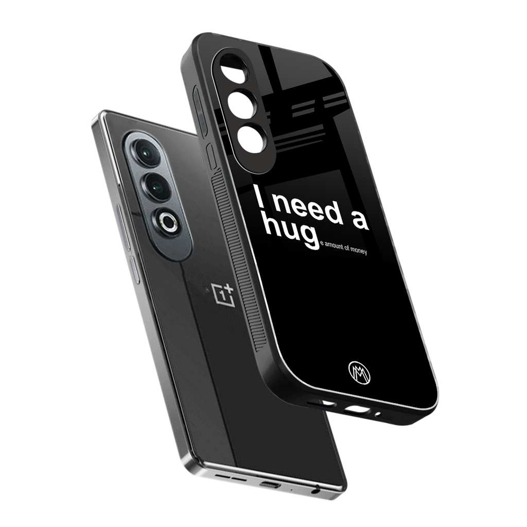 hug me black back phone cover | glass case for oneplus nord ce 4
