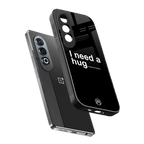 hug me black back phone cover | glass case for oneplus nord ce 4