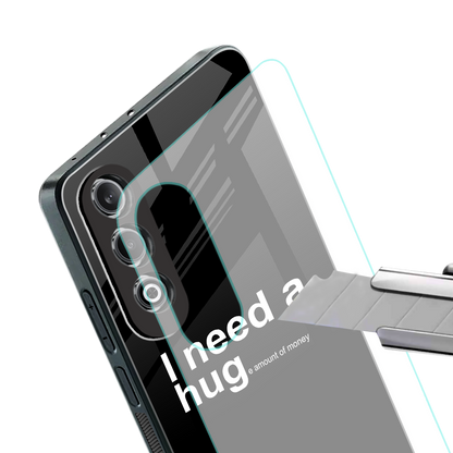 hug me black back phone cover | glass case for oneplus nord ce 4