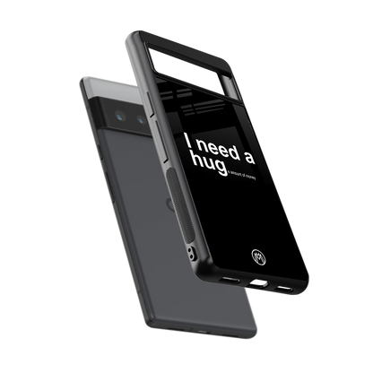 hug me black back phone cover | glass case for google pixel 6 pro