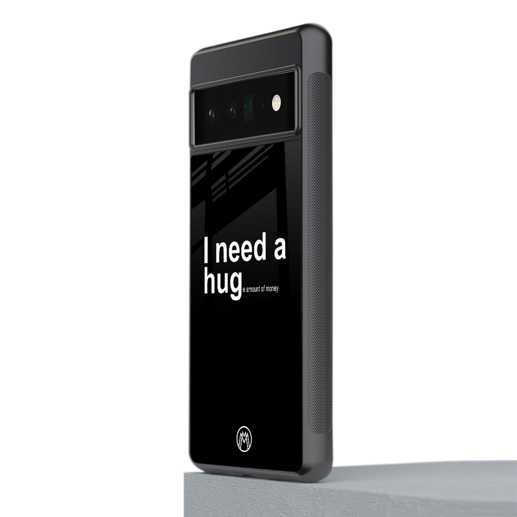 hug me black back phone cover | glass case for google pixel 6 pro