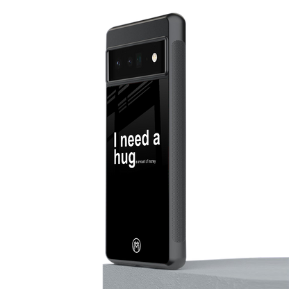 hug me black back phone cover | glass case for google pixel 6 pro