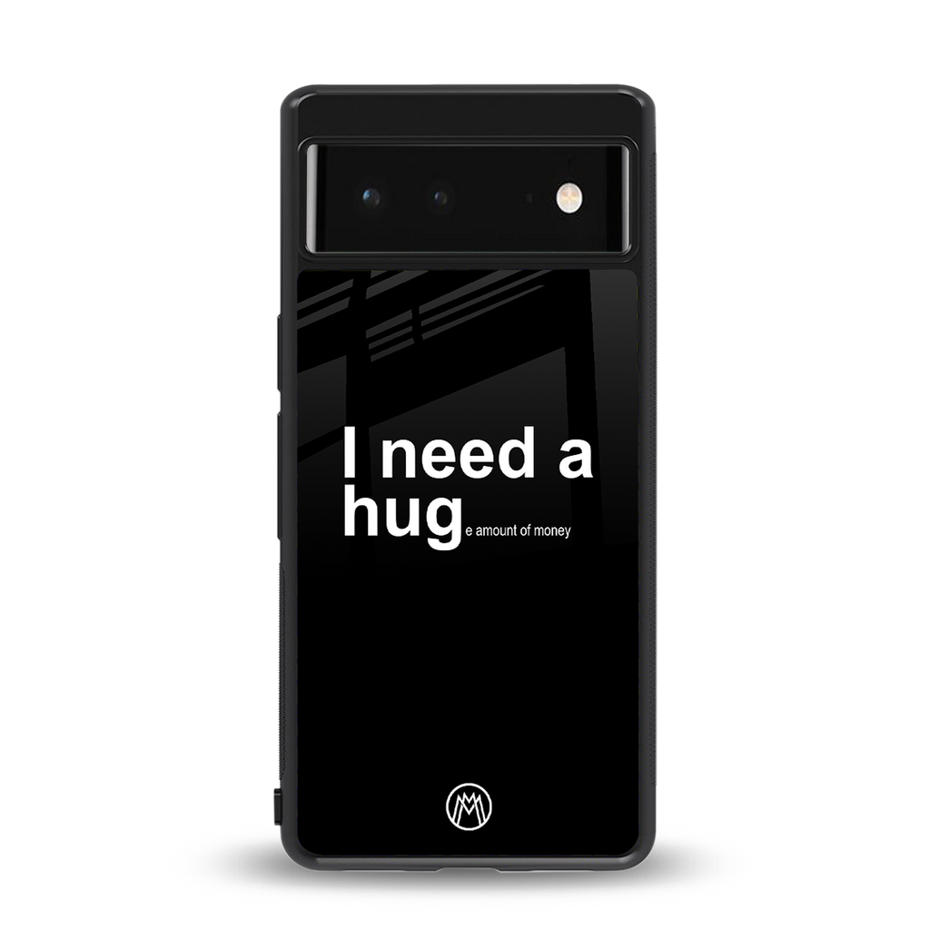 hug me black back phone cover | glass case for google pixel 6