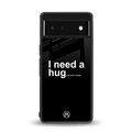 hug me black back phone cover | glass case for google pixel 6