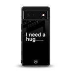 hug me black back phone cover | glass case for google pixel 6